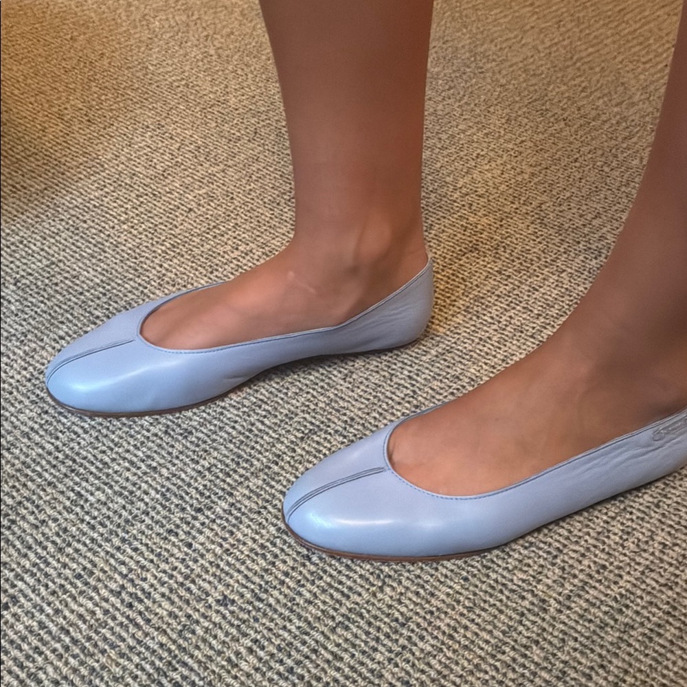 Authentic Chanel Women's Blue Ballet Flats